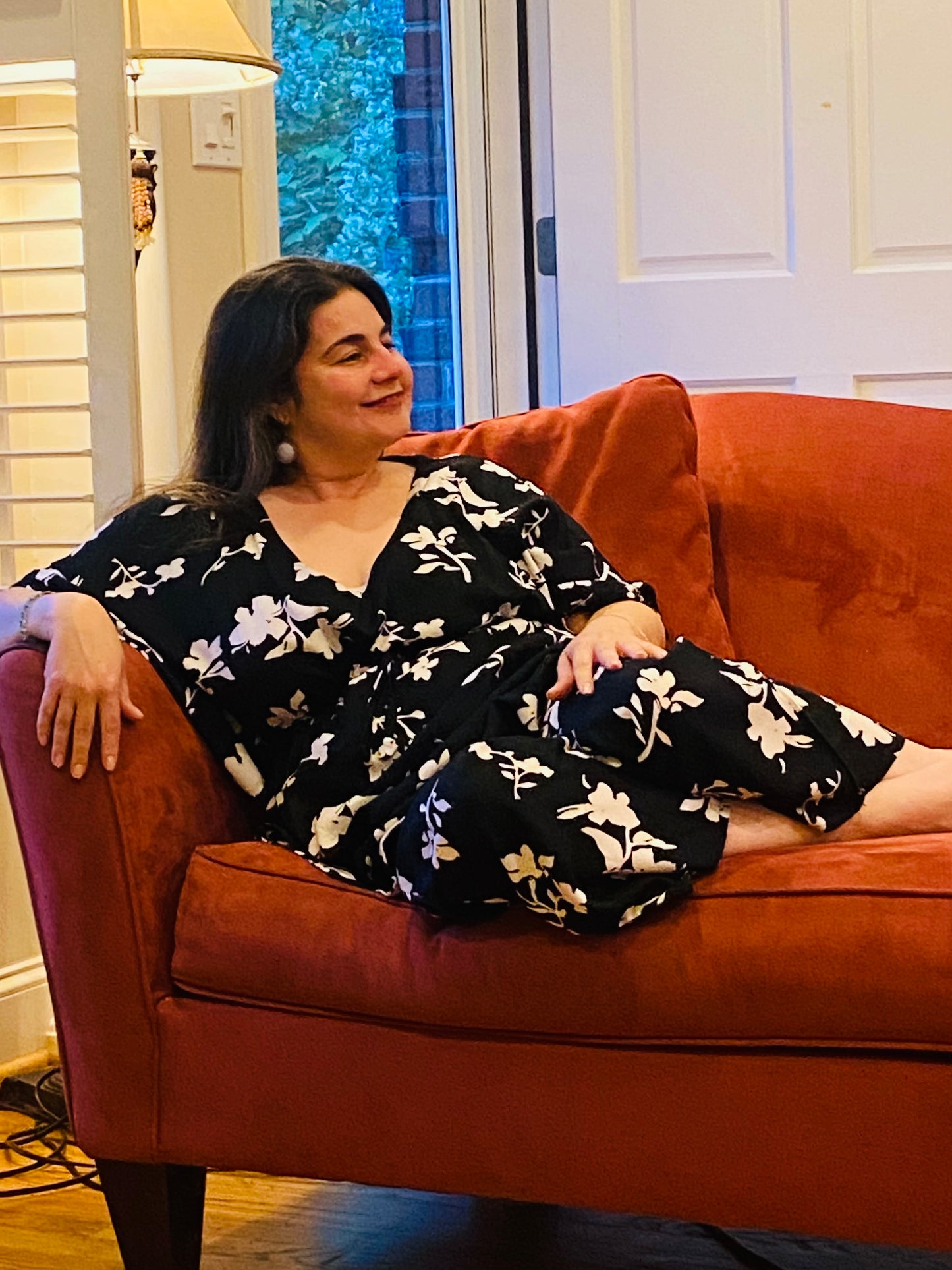PYJAMAS BLACK AND WHITE FLORAL