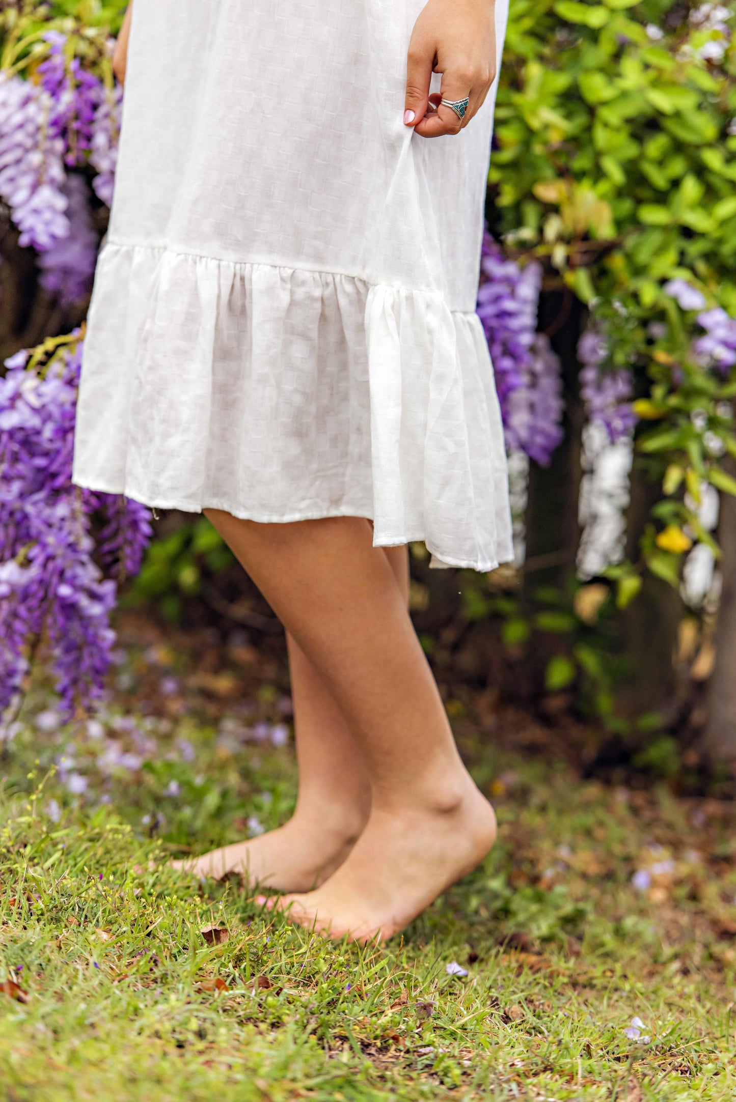 Ivory Cotton Cap Sleeve Nightgown