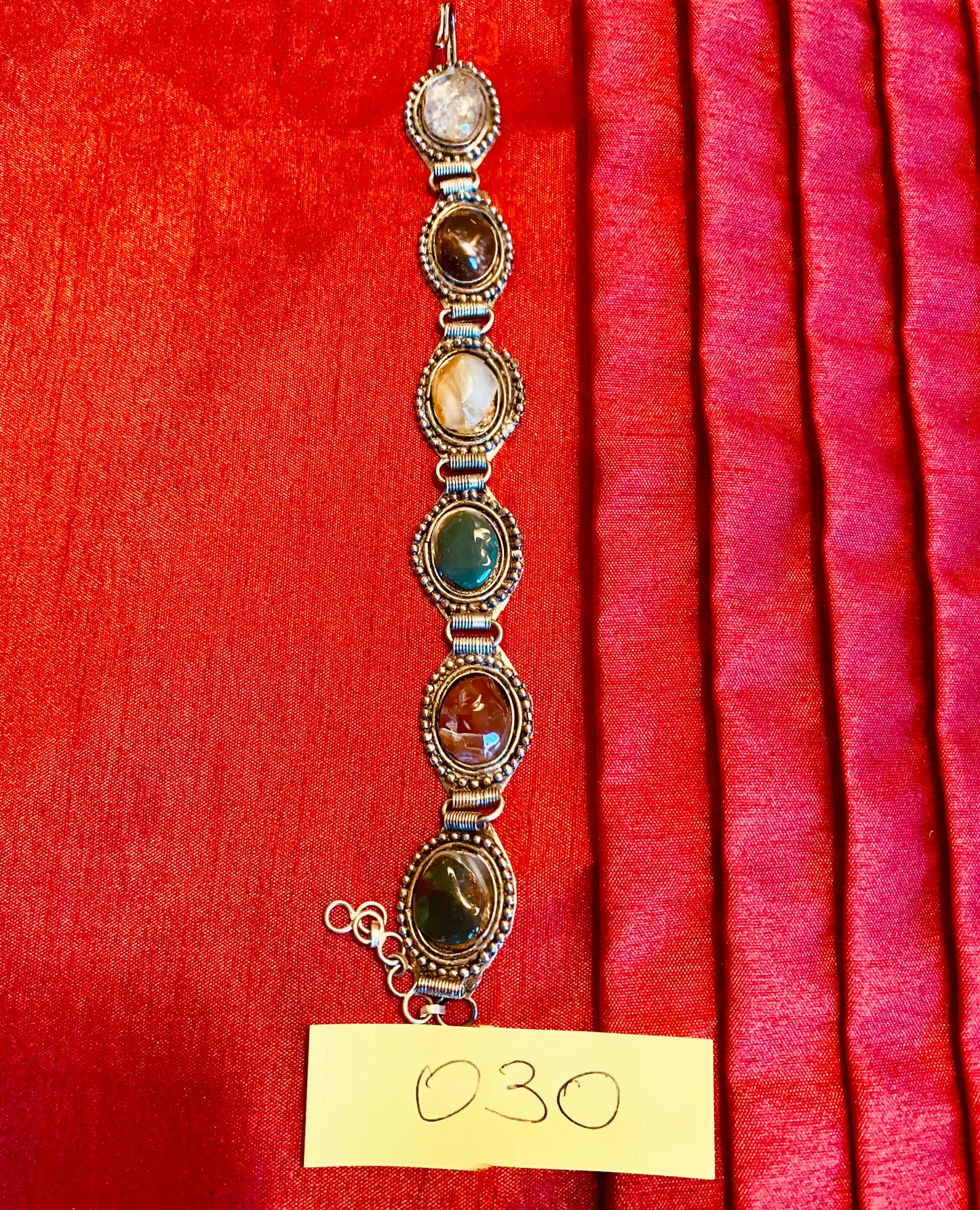 6 SEMI-PRECIOUS GEMSTONE BRACELET 8"/SB030