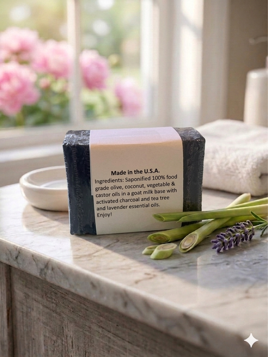 ACTIVATED CHARCOAL FACIAL GOAT MILK ORGANIC SOAP